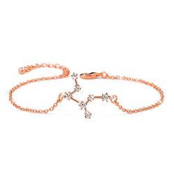 BOCHOI Jungfrau Sternzeichen Armbänder für Damen Mädchen, Mama Tochter - Freundin Geschenk Geburtstag Armband, Roségold von BOCHOI