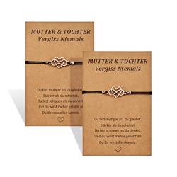 BOCHOI Mutter Tochter Armband für 2 Mami Me Passendes Wunsch-Infinity-Herz-Armband für Frauen Mädchen Muttertagsgeschenk von BOCHOI