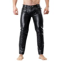 BOCKLE Lederhose Bockle® 5 GAY-ZIP gesteppt Lederhose Lederjeans mit durchgehendem Reißverschluss von BOCKLE