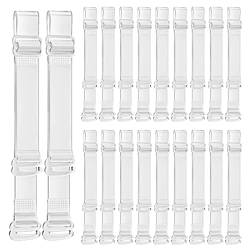 BODYA 10 Paar Klar BH Träger Transparent Schulter BH Träger Ersatz Unsichtbar Rutschfest Verstellbare BH Träger für Trägerlos BH, farblos, 12mm von BODYA