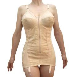 BODYPERFECT Damen Shapewear Figurformender Formende Bodys Taillenformer angenehm Shaping Bodysuit mit Haken (Beige, XL) von BODYPERFECT