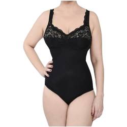 BODYPERFECT Damen Shapewear Formender Body Taillenformer Miederbody Shaping Bodysuit Made in Italy (Schwarz, 3XL) von BODYPERFECT