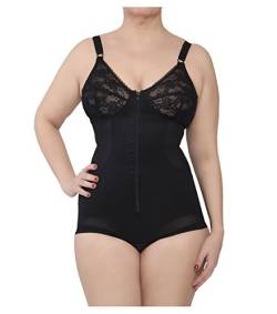 BODYPERFECT Women's Shapewear Figure Shaping Bodysuits Waist Shaping Bodysuit Body Shaper Damen Korsett Bodyformer Damen (Schwarz, XXL) von BODYPERFECT