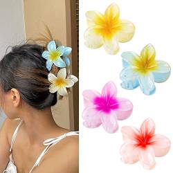 4 Stück Hawaii Haarspangen Blumen Haarspange Strandblumen Haarklammer Kopfschmuck für Mädchen und Frauen Strand Party Pool Urlaub von BOFUNX