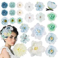 BOFUNX 23 Stücke Blumen Haarspange Blumen Haarclips Mädchen Haarklammern Kinder Damen Haarschmuck Party Hochzeit von BOFUNX