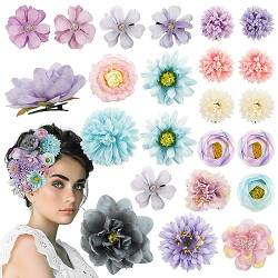 BOFUNX 23 Stücke Blumen Haarspange Blumen Haarclips Mädchen Haarklammern Kinder Damen Haarschmuck Party Hochzeit von BOFUNX