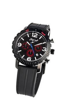 BOGEY Herren Chronograph Quarz Uhr mit Gummi Armband BSFS008RDBK von BOGEY