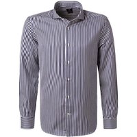 BOGGI MILANO Herren Hemd blau Baumwolle gestreift Slim Fit von BOGGI MILANO