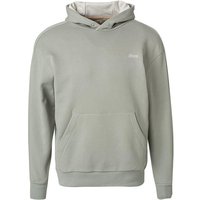 BOGGI MILANO Herren Hoodie grün Baumwolle unifarben von BOGGI MILANO