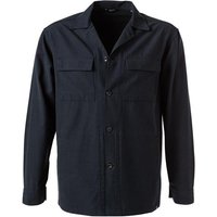 BOGGI MILANO Herren Overshirt blau Baumwolle unifarben von BOGGI MILANO