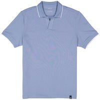 BOGGI MILANO Herren Polo-Shirt blau Baumwoll-Jersey von BOGGI MILANO