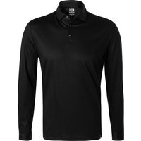 BOGGI MILANO Herren Polo-Shirt schwarz Baumwoll-Jersey von BOGGI MILANO