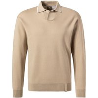 BOGGI MILANO Herren Pullover beige Baumwolle unifarben von BOGGI MILANO