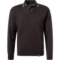 BOGGI MILANO Herren Pullover schwarz Baumwolle unifarben von BOGGI MILANO