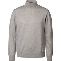 BOGGI MILANO Herren Rollkragenpullover grau Merinowolle unifarben von BOGGI MILANO