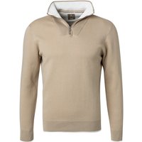 BOGGI MILANO Herren Troyer beige Baumwolle unifarben von BOGGI MILANO