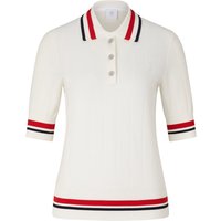 BOGNER SPORT Strick-Polo-Shirt Lennie für Damen - Off-White/Rot - 46 von BOGNER Sport