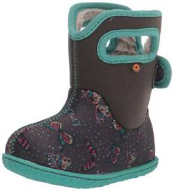 BOGS Baby Waterproof Snowboot Regenstiefel, Schmetterlinge-dunkelgrau, 24.5 EU von BOGS