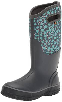 BOGS Damen Classic Tall Waterproof Stiefel Gummistiefel, Tierdruck-Grau, 36.5 EU von BOGS