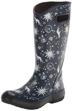 BOGS Damen Regenstiefel, wasserdicht Gummistiefel, Astro-Print – Marineblau, 39 EU von BOGS