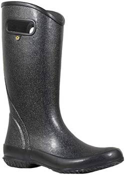 BOGS Damen Regenstiefel Glitter Gummistiefel, Schwarz, 42.5 EU von BOGS