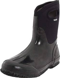 BOGS Klassische Damenstiefel mit mittlerem Griff, wasserdicht, Schwarz glänzend, 40.5 EU von BOGS