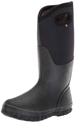 BOGS Klassischer Damen-Schneestiefel mit hohem Griff, wasserdicht, isoliert, Regen- und Winterstiefel, Schwarz, Größe 38, Schwarz, 38 EU von BOGS