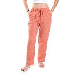 BOHORIA Musselin Hose Sommerhose Unisex (Peach M) von BOHORIA