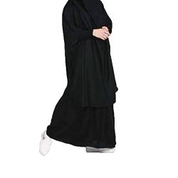 BOJON Muslimisches Zweiteiliges Gebetskleid für Frauen Abaya Kleid Islamischer Naher Osten Dubai Türkei Maxi Abaya Kaftan mit voller Länge Hijab Kleid von BOJON