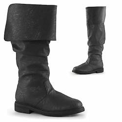 Renaissance Piraten Stiefel aus dem Mittelalter Western Knight 's Boot Flat Jazz Stiefel für Mann und Frau Gotik Stiefel Cosplay Botas Pirates Renacentistas(38, Black) von BOKAAW