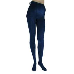 BOKATEX Schwangerschafts-Strumpfhose 80% Baumwolle mit hohem Bund Warm 250 DEN Damen Blau M (65-80 Kg//170-175 cm) von BOKATEX