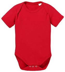 BOLANI Baby Strampler Body Jungen und Mädchen von 0-12 Monate und auch als 5er Pack erhältlich, Größe:56/0-2 Monate, Farbe:Rot von BOLANI