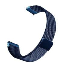 BOLEXA edelstahl uhrenarmband Edelstahl-Mesh-Armband for Herren und Damen, 20 mm, 16 mm, Schnellverschluss-Uhrenarmband (Color : Blau, Size : 16mm) von BOLEXA