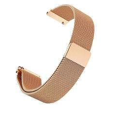 BOLEXA edelstahl uhrenarmband Edelstahl-Mesh-Armband for Herren und Damen, 20 mm, 16 mm, Schnellverschluss-Uhrenarmband (Color : Rose gold, Size : 15mm) von BOLEXA