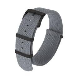 BOLEXA nato strap 18mm 22mm 20mm Nylonband Universalarmband Armband Uhrenarmband Smartwatch Ersatzbänder Nylon Uhrenarmbänder (Color : Grey-Black, Size : 18mm) von BOLEXA