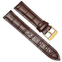 BOLEXA uhr Lederarmband Universal Ersatz Leder Armband Leder Armband for Männer Frauen 12mm 14mm 16mm 18mm 20mm 22mm 24mm Uhr Band (Color : BrownA, Size : 14mm) von BOLEXA