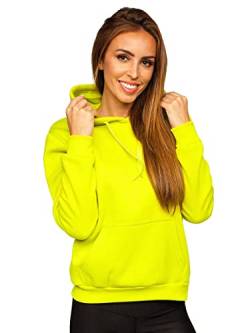 BOLF Damen Kapuzenpullover Hoodie Sweatshirt mit Kapuze Pullover Pulli Langarmshirt Freizeit Sport Fitness Outdoor Casual Style W02B Lindgrün XL [A1A] von BOLF