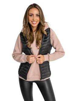 BOLF Damen Weste Bodywarmer Steppweste Daunenweste Funktionsweste Vest Ärmellose Sportweste Kapuzenweste Wärme Freizeit Outdoor Slim Fit Modellauswahl 5M702 Schwarz M [U1U] von BOLF