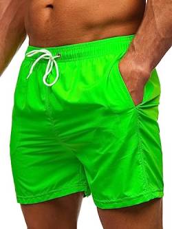 BOLF Herren Badehose Badeshorts Schwimmshorts Boardshorts Sporthose Beachwear Kurze Hose Schnelltrocknend Farbweschel Wassersport Strandshorts Sommer XL019 Grün-Neon XXL [7G7] von BOLF