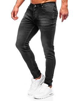 BOLF Herren Jeanshose Jeans Used Look Jeanspants Destroyed Denim Style Slim Fit Narrow Leg Freizeit Casual Style R919-1 Schwarz L [6F6] von BOLF