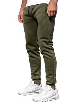 BOLF Herren Jogginghose Trainingshose Freizeithose Sporthose Bund mit Tunnelzug elastische Beinabschlüsse und Eingriffstaschen Weich Und Bequem Baumwolle Basic Casual Style XW01 Khaki M [6F6] von BOLF