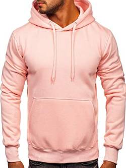 BOLF Herren Kapuzenpullover Hoodie Sweatshirt mit Kapuze Pullover Pulli Langarmshirt Freizeit Sport Fitness Outdoor Casual Style 2009-38 Rosa(Hell) XXL [1A1] von BOLF