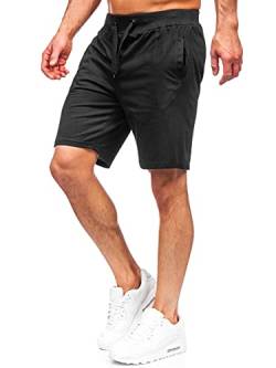 BOLF Herren Kurze Sporthose Shorts Bermudas Trainingshose Fußballhose Fitnesshose Short Hose Sweathose Stretch Freizeithose Street Style K10003 Schwarz XL [7G7] von BOLF