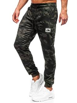 BOLF Herren Military Sporthose Joggers Printed Army Sporthose Jogginghose Trainingshose Fitnesshose Fußballhose Sweatpants Jogpants Sweatpants Slim Fit Camo Street Style JX6186 Dunkelgrün M [6F6] von BOLF