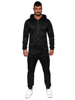 BOLF Herren Sportanzug Jogginganzug Trainingsanzüge Fitnessanzug Hoodie Kapuzenpullover Set Tracksuit Workout Sport Fitness für Running Yoga Gym Sportswear 3A162 Schwarz XL [4D4] von BOLF