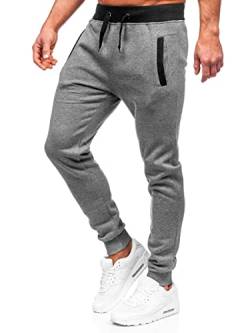 BOLF Herren Sporthose Joggers Printed Sporthose Jogginghose Trainingshose Fitnesshose Cargohose Sweatpants Jogpants Sweatpants Slim Fit Motiv Street Style AK13-1 Dunkelgrau L [6F6] von BOLF