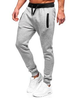 BOLF Herren Sporthose Joggers Printed Sporthose Jogginghose Trainingshose Fitnesshose Cargohose Sweatpants Jogpants Sweatpants Slim Fit Motiv Street Style AK13-1 Grau XXL [6F6] von BOLF