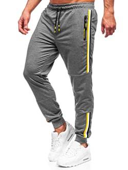 BOLF Herren Sporthose Jogginghose Trainingshose Fitnesshose Fußballhose Jogger Sweathose Jogpants Sweatpants Slim Fit Street Style K10336 Anthrazit L [6F6] von BOLF