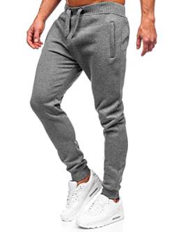 BOLF Herren Sporthose Jogginghose Trainingshose Fitnesshose Fußballhose Jogger Sweathose Jogpants Sweatpants Slim Fit Street Style XW06 Dunkelgrau XL [6F6] von BOLF