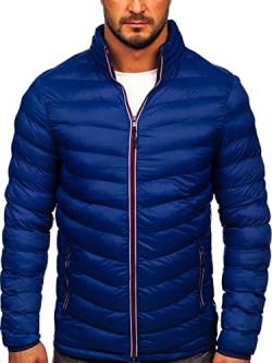 BOLF Herren Übergangsjacke Steppjacke Daunenjacke Sportjacke Freizeitjacke Reißverschluss Street Style J.STYLE SM71 Dunkelblau XXL [4D4] von BOLF